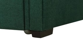 Cama dupla em tecido verde escuro 90 x 200 cm LIBOURNE Beliani