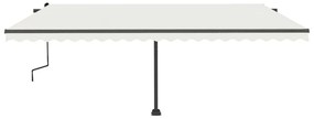 Toldo retrátil manual independente 500x350 cm cor creme