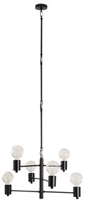 Candeeiro Suspenso Hexa – Preto – 61 x 61 cm