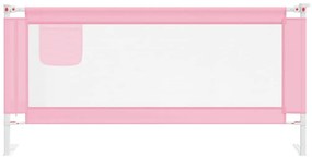 Barra de segurança p/ cama infantil tecido 190x25 cm rosa