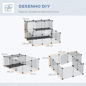 Recinto Metálico para Animais de Estimação DIY Recinto para Pequenos A