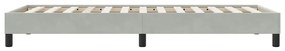 Estrutura de cama sem colchão 80x220 cm veludo cinzento-claro