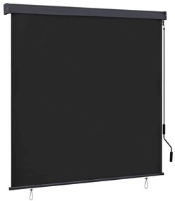 vidaXL Estores de rolo Riscas Antracite 180 x 250 cm Tecido e Alumínio