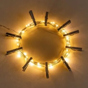 Guirlanda Decorativa Led 3,50 M Com Molas Inça Cromado - Sklum