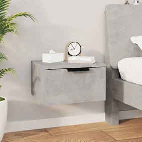 Mesas de cabeceira parede 2 pcs 34x30x20 cm cinza cimento
