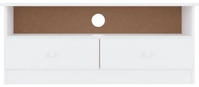 Móvel de TV c/ gavetas ALTA 100x35x41 cm pinho maciço branco