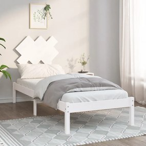 Estrutura cama pequena solteiro 75x190 cm madeira maciço branco