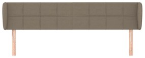 Cabeceira cama abas tecido 183x23x78/88 cm cinzento-acastanhado