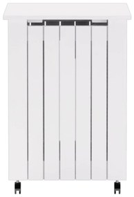 Cesto de roupa com rodas RANA 45x45x64 cm pinho maciço branco