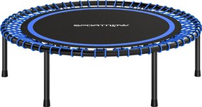 SPORTNOW Trampolim de Fitness Adultos Ø114 cm com Estrutura de Aço Reforçada para Treino de Pernas Corpo Azul e Preto | Aosom Portugal