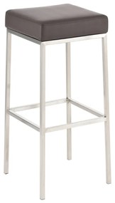 Banco de bar Montreal em couro sintético 37 x 83 x 37 cm Castanho