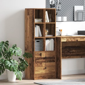 vidaXL Estante Castanha Madeira velha Aglomerado de partículas Médio