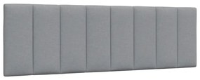 vidaXL Almofadão de cabeceira 160 cm tecido cinzento-claro