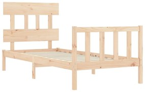 Cama sem colchão 90x200 cm madeira de pinho maciça