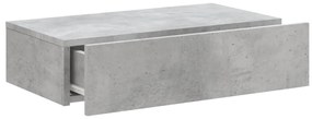 Móvel de TV com luzes LED 60x35x15,5 cm cinzento cimento