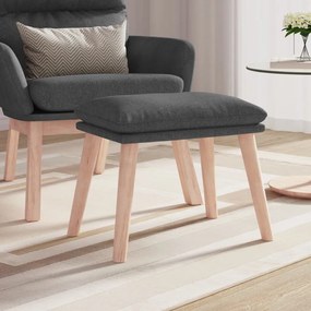 vidaXL Apoio de pés 45x29,5x35 cm tecido cinzento-escuro