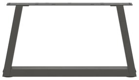 Pés para mesa de centro em V, 2 peças, antracite, 70x(30-31,3) cm, aço