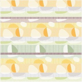 Toalha de mesa jacquard com revestimento acrílico Mille Galets Terre Cuite