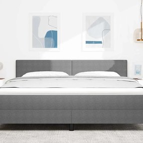 Cabeceira vidaXL Design Simples Cinza Claro 180 cm Tecido de Veludo