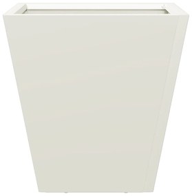 Vaso/floreira de jardim 2 pcs 30x30x30 cm aço branco