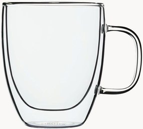 Canecas de café de vidro artesanais Emmy, conjunto de 2