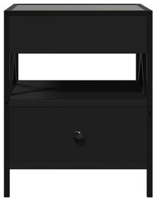 Mesa de centro com luzes LED Infinity 40x40x51 cm preto