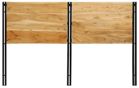 Cabeceira de cama 160 cm madeira de acácia maciça/ferro