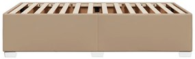 Estrutura de cama 100x200 cm couro artificial cappuccino