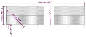 Cerca de arame 2x10 m verde