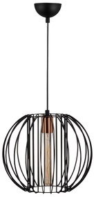 Candeeiro de Teto Fellini – Preto e Bronze – 33 cm