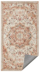Tapete SONGMICS HOME, 80 x 150 cm, tapete para sala de estar, antiderrapante, estilo vintage tradicional, para sala de estar, cozinha, corredor, sala de jantar, lavável à máquina, bege cappuccino TAR037K01