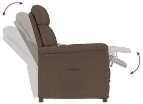 Poltrona reclinável vidaXL Castanha