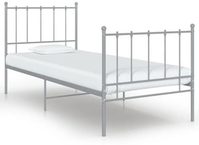 324951 vidaXL Estrutura de cama 100x200 cm metal cinzento