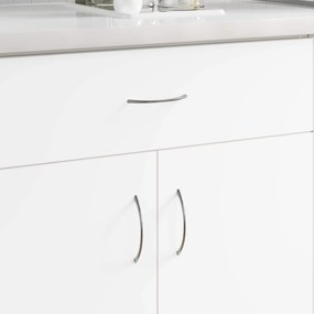 vidaXL Cabo 1385 pcs Prateado 107 x 3.6 x 23 mm Aço inoxidável