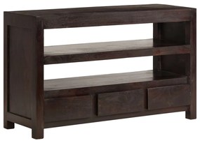 Móvel de TV madeira de acácia maciça 90x30x55 cm castanho escuro