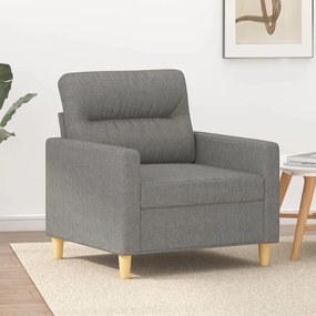 vidaXL Poltrona 60 cm tecido cinzento-escuro