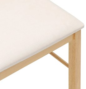 Cadeiras de jantar com almofadões 2 pcs madeira maciça