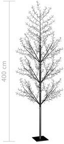 Árvore de Natal 1200 luzes LED flor cerejeira luz azul 400 cm