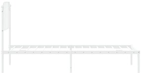 Estrutura de cama sem colchão com cabeceira 75x190 cm branco