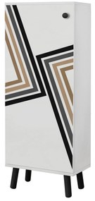Sapateira Vegas – Branco/Preto – 50 cm x 135 cm x 38 cm