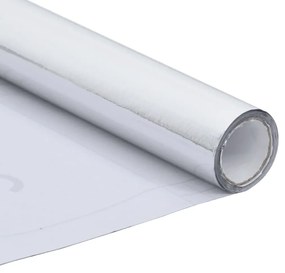 Autocolante para móveis 500x90 cm PVC prateado brilhante