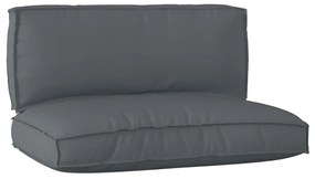 vidaXL Conjunto de Almofadas de Palete com 2 Peças em Tecido Oxford Antracite