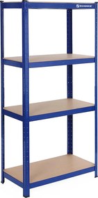 Estante de arrumação garagens, escritorio, arrumos cargas até 520 kg, 160 x 80 x 40 cm Azul
