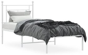 Estrutura de cama sem colchão com cabeceira 75x190 cm branco