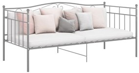 Sofá-cama 90x200 cm metal cinzento