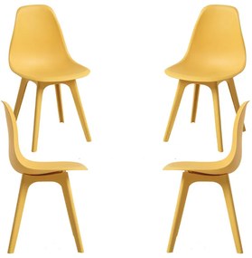 Pack 4 Cadeiras Kelen Suprym - Amarelo
