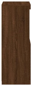 Aparador com luzes LED 41x37x100 cm carvalho castanho