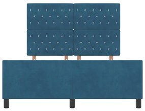 Cama vidaXL Azul Escuro 160x200 cm Veludo