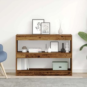 Estante/Divisor de Ambiente vidaXL em Madeira Envelhecida, 100x30x72 c