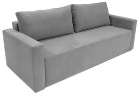 Sofá-cama CLOUD, cinza claro, conversível em cama, baú. Máximo Relaxamento e Conforto - com Sistema Pull-out 225x92x92cm